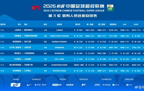 开云APP-官方:马宁主哨明晚国安vs海港,麦麦提江执法浙江vs津门虎